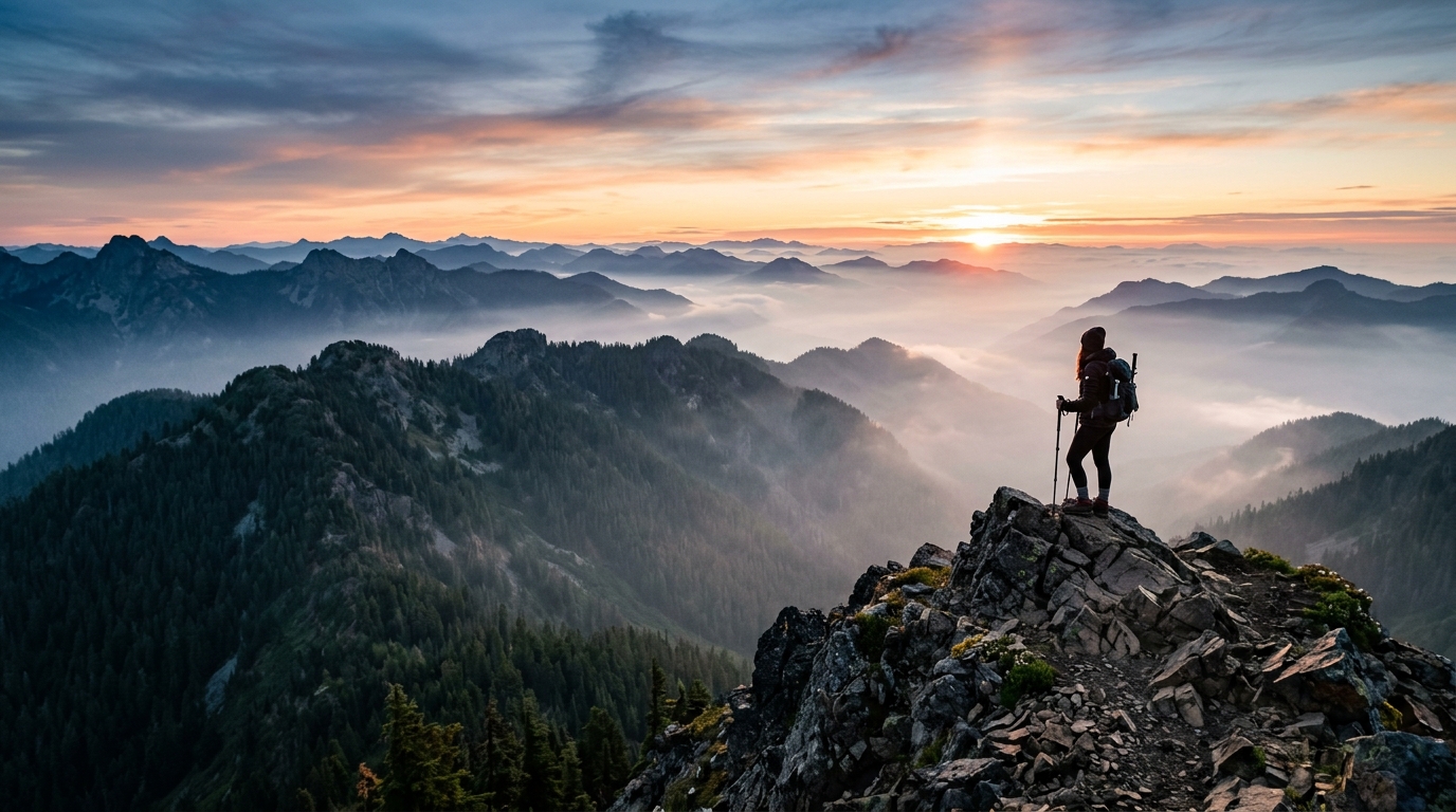 Mountain Climber Sunrise